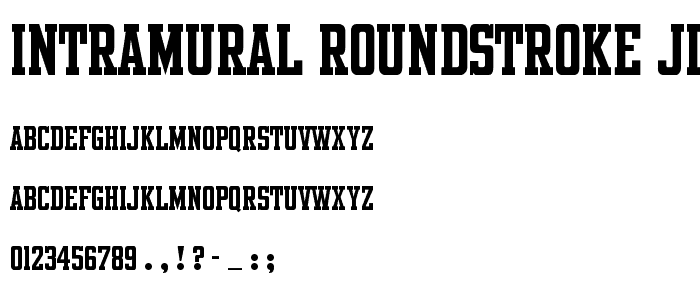Intramural Roundstroke JL font